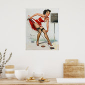 Shuffleboard-Button nach oben Poster (Küche)