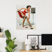 Shuffleboard-Button nach oben Poster (Heimbüro)