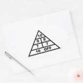 Shuffleboard Ovaler Aufkleber (Umschlag)