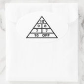 Shuffleboard Ovaler Aufkleber (Tasche)