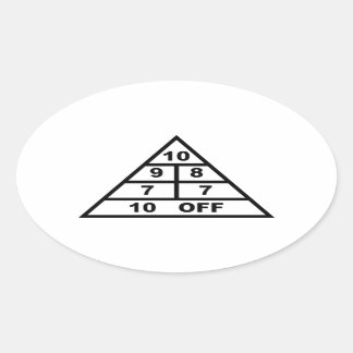 Shuffleboard Ovaler Aufkleber