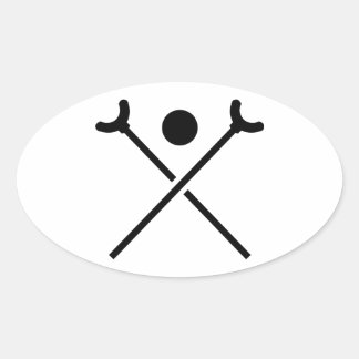 Shuffleboard Ovaler Aufkleber