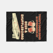 Shuffleboard Player Beer Fleecedecke (Vorderseite (Horizontal))