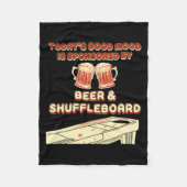 Shuffleboard Player Beer Fleecedecke (Vorderseite)