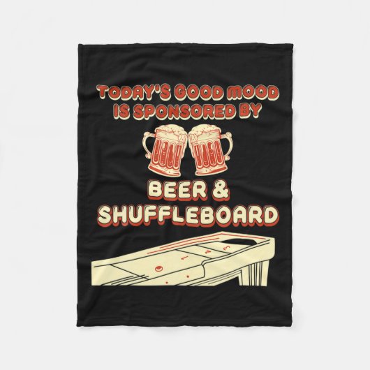 Shuffleboard Player Beer Fleecedecke (Vorderseite)