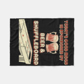 Shuffleboard Player Beer Fleecedecke (Vorderseite (Horizontal))