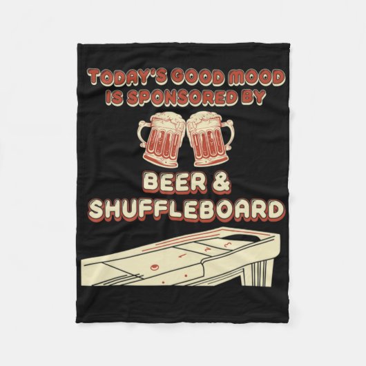 Shuffleboard Player Beer Fleecedecke (Vorderseite)