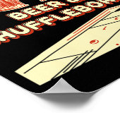 Shuffleboard Player Beer Poster (Ecke)