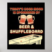Shuffleboard Player Beer  Poster (Vorne)