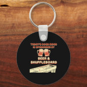 Shuffleboard Player Beer  Schlüsselanhänger (Vorderseite)