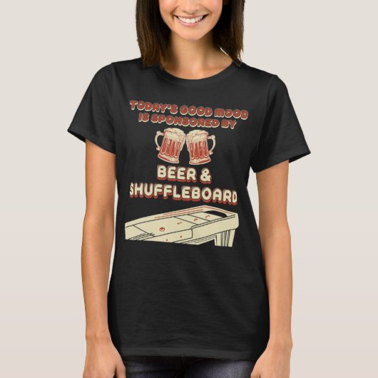 Shuffleboard Player Beer T Shirt (Vorderseite)