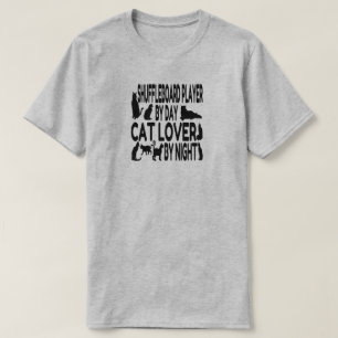 Shuffleboard Player Lieben Katzen T-Shirt