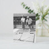 Shuffleboard Postkarte (Stehend Vorderseite)