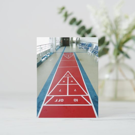 Shuffleboard Postkarte (Stehend Vorderseite)