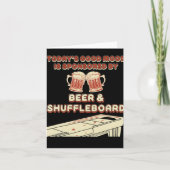 Shuffleboard-Spieler-Bier Karte (Vorderseite)