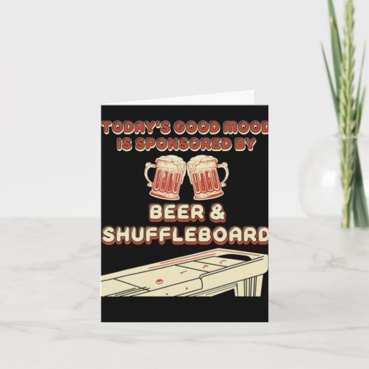 Shuffleboard-Spieler-Bier  Karte (Vorderseite)