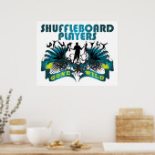 Shuffleboard Spieler werden wild Poster (Küche)