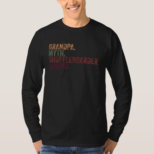 Shuffleboarder Grandpa And Shuffleboard Granddad T-Shirt (Vorderseite)