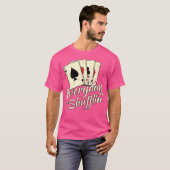 Shufflin’s Funny Casino Poker Card T-Shirt (Vorne ganz)