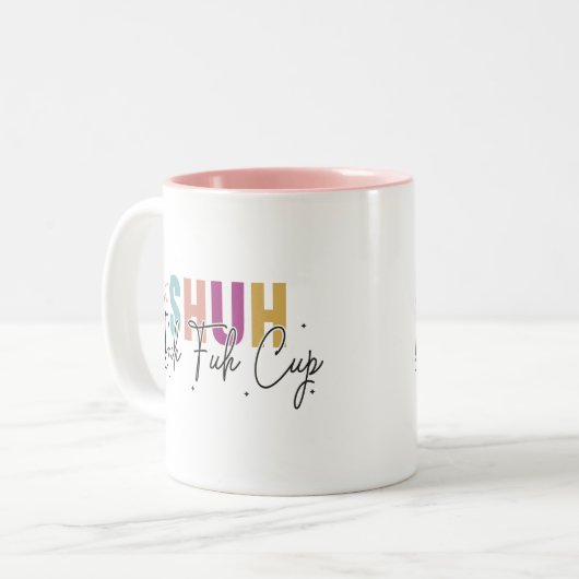 Shuh duh fuh cup Funny Quote Coworker Mug Zweifarbige Tasse (Vorderseite Links)