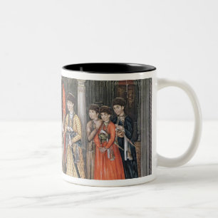 Shuja ud-daula, Nawab von Oudh und seine zehn Zweifarbige Tasse