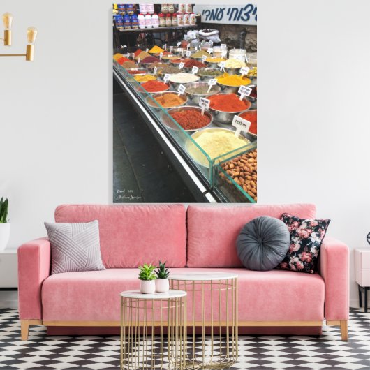 Shuk, Jerusalem Israel 2016 Leinwanddruck (Insitu (Wohnzimmer))