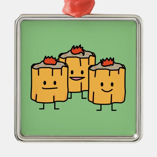 Shumai Chinese Dumplings Dim Sum Dimsum Dumpling p Silbernes Ornament (Vorne)