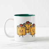 Shumai chinesischer Mehlkloß p Mehlkloß-Dim Sums Zweifarbige Tasse (Links)