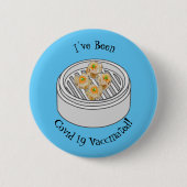 Shumai dim sum Cartoon Illustration Button (Vorderseite)