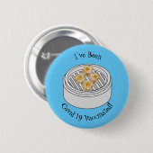Shumai dim sum Cartoon Illustration Button (Vorne & Hinten)