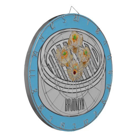 Shumai dim sum Cartoon Illustration Dartscheibe (Vorderseite Links)