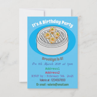 Shumai dim sum Cartoon Illustration Einladung