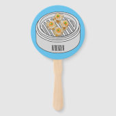 Shumai dim sum Cartoon Illustration Fächer (Rückseite)