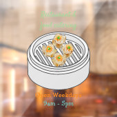 Shumai dim sum Cartoon Illustration Fensteraufkleber (Blatt 2)