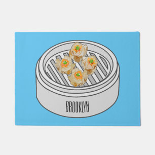 Shumai dim sum Cartoon Illustration Fußmatte