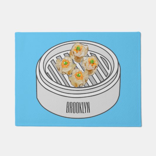 Shumai dim sum Cartoon Illustration Fußmatte (Vorderseite)