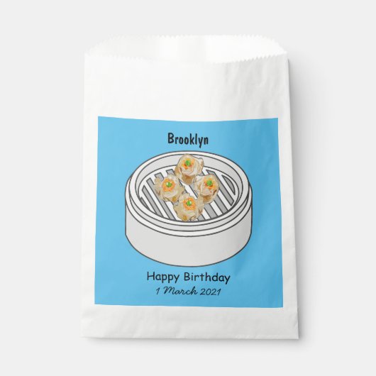 Shumai dim sum Cartoon Illustration Geschenktütchen (Vorderseite)