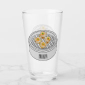 Shumai dim sum Cartoon Illustration Glas (Vorderseite)