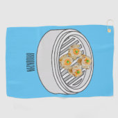 Shumai dim sum Cartoon Illustration Golfhandtuch (Horizontal)