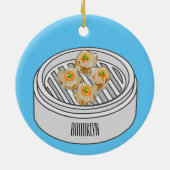 Shumai dim sum Cartoon Illustration Keramik Ornament (Hinten)