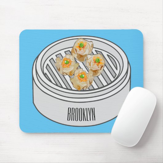 Shumai dim sum Cartoon Illustration Mousepad (Mit Mouse)