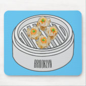 Shumai dim sum Cartoon Illustration Mousepad (Vorne)