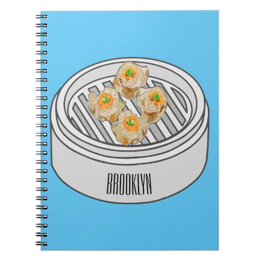 Shumai dim sum Cartoon Illustration Notizblock (Vorderseite)