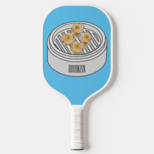 Shumai dim sum Cartoon Illustration Pickleball Schläger