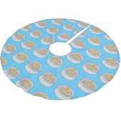 Shumai dim sum Cartoon Illustration Polyester Weihnachtsbaumdecke (Schrägansicht)