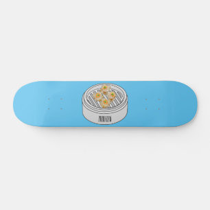 Shumai dim sum Cartoon Illustration Skateboard