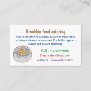 Shumai dim sum Cartoon Illustration Visitenkarte