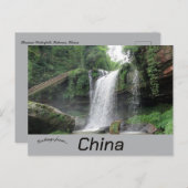 Shunan Waterfall Sichuan China Postkarte (Vorne/Hinten)