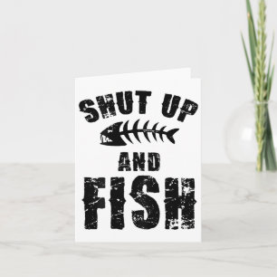 Shup and Fish Fisherman Funny Fishing Lov Karte