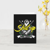 Shup and Shooting Funny Pool Billiard Snooker Gesc Karte (Gelbe Blume)